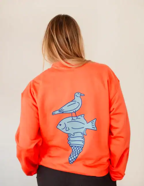 Ice Cream Crewneck in Orange