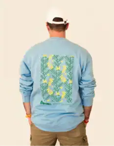 Flower Crewneck in Blue