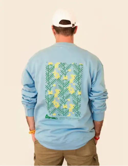 Flower Crewneck in Blue