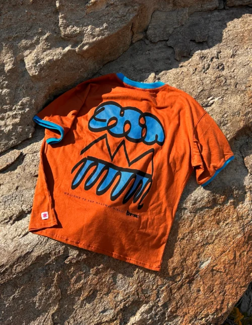 Mountain Mirage Tee in Rust and Blue